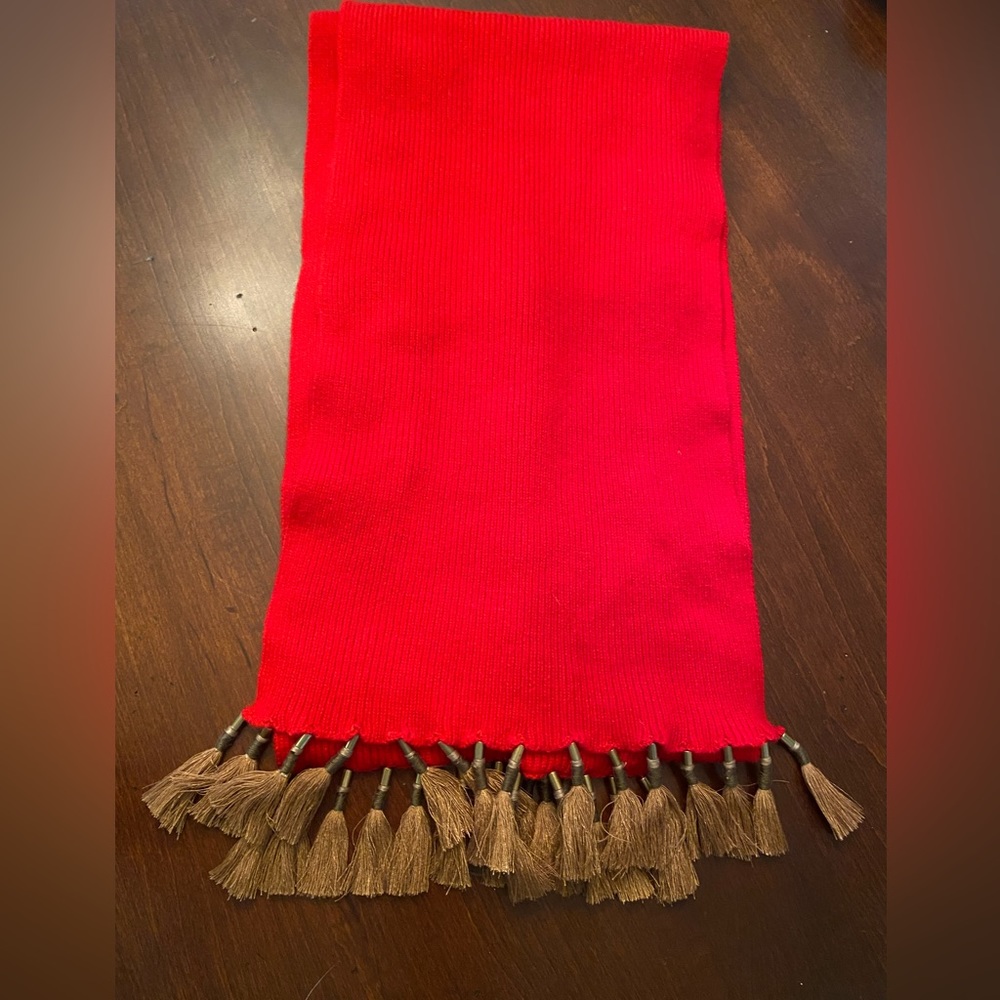 NEW! Never used. J.Crew red scarf - Picture 4 of 6